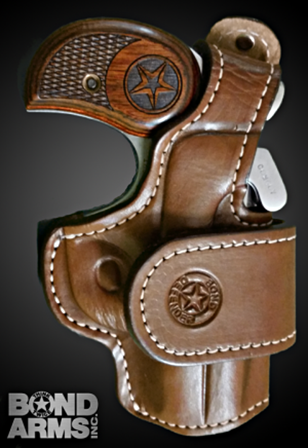 Holsters Bond Arms Ready Series Leather Driving Holster 35in brl/trigger guard Tan w/ White Stitching RH • Model: Ready Series